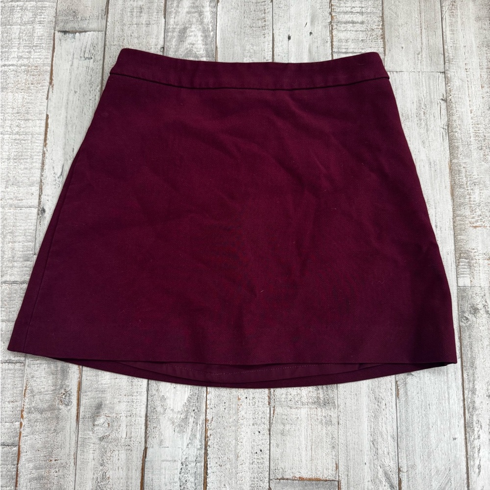 Express Deep Burgundy Mini Skirt